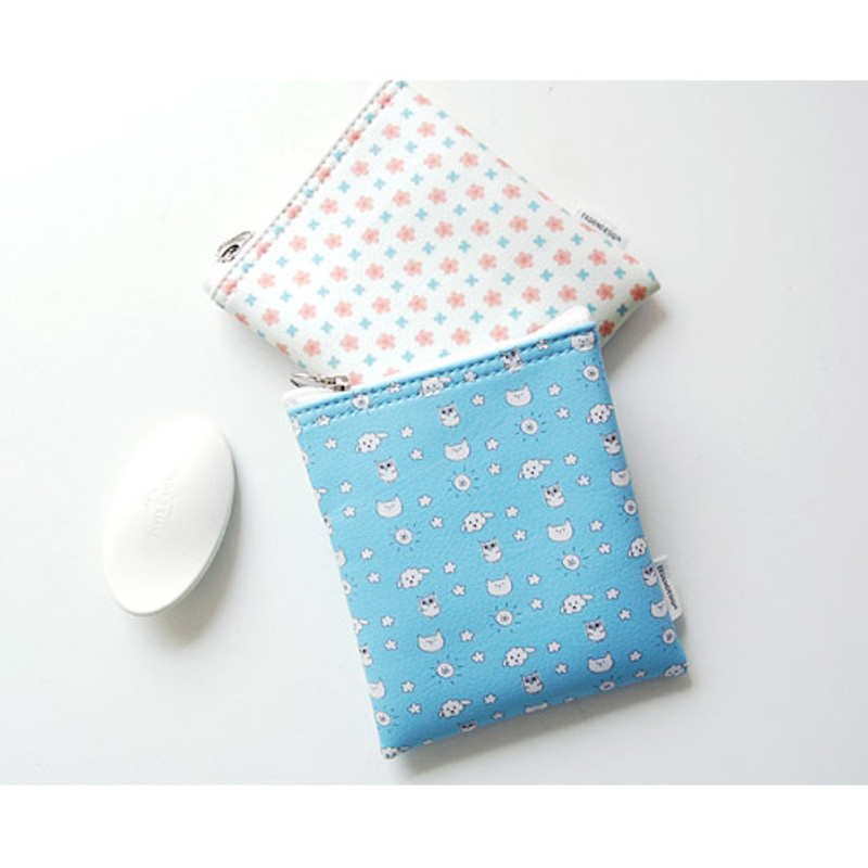 Pattern small zipper flat pouch Pattern small zipper flat pouch