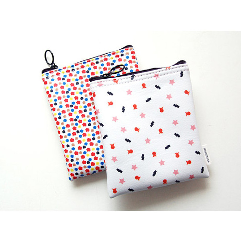 Pattern small zipper flat pouch Pattern small zipper flat pouch