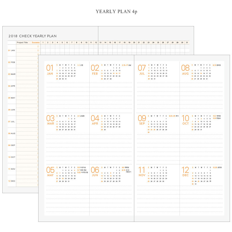 Yearly plan - 2018 Prism slim monthly dated planner scheduler Yearly plan - 2018 Prism slim monthly dated planner scheduler