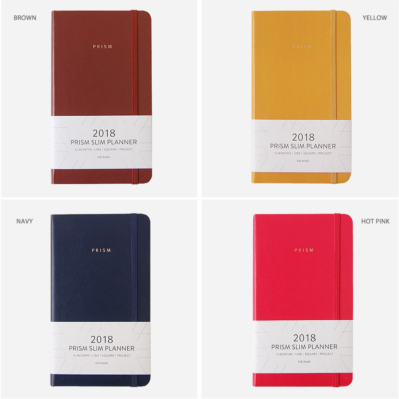 Colors of 2018 Prism slim monthly dated planner scheduler Colors of 2018 Prism slim monthly dated planner scheduler