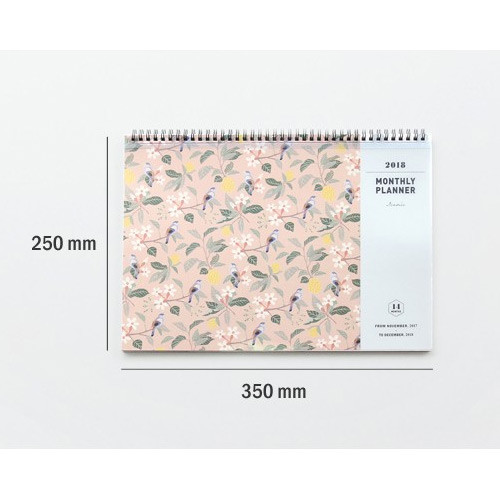 Size of 2018 Comely desk dated monthly planner scheduler 