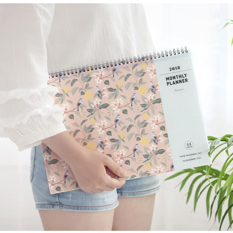 2018 Comely desk dated monthly planner scheduler 