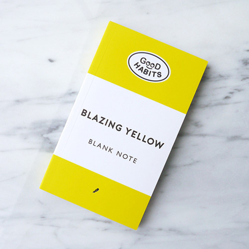 Good habits Blazing yellow plain notebook