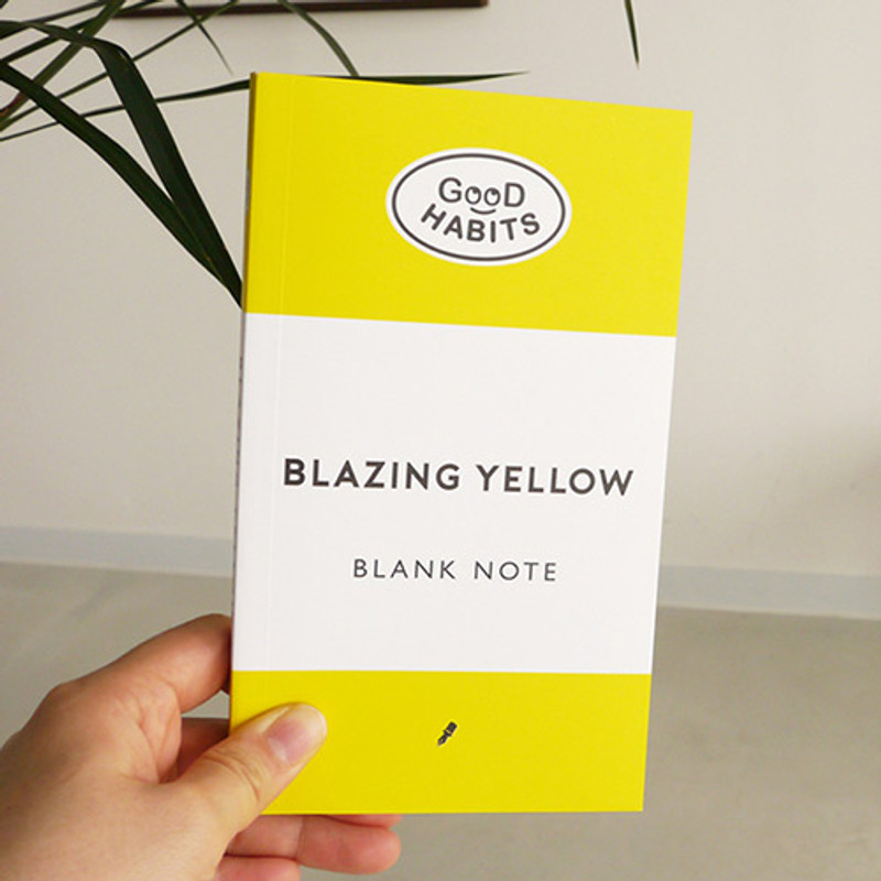 Good habits Blazing yellow plain notebook