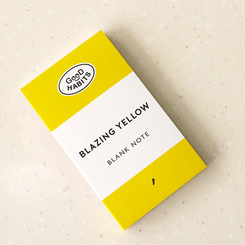 Good habits Blazing yellow plain notebook