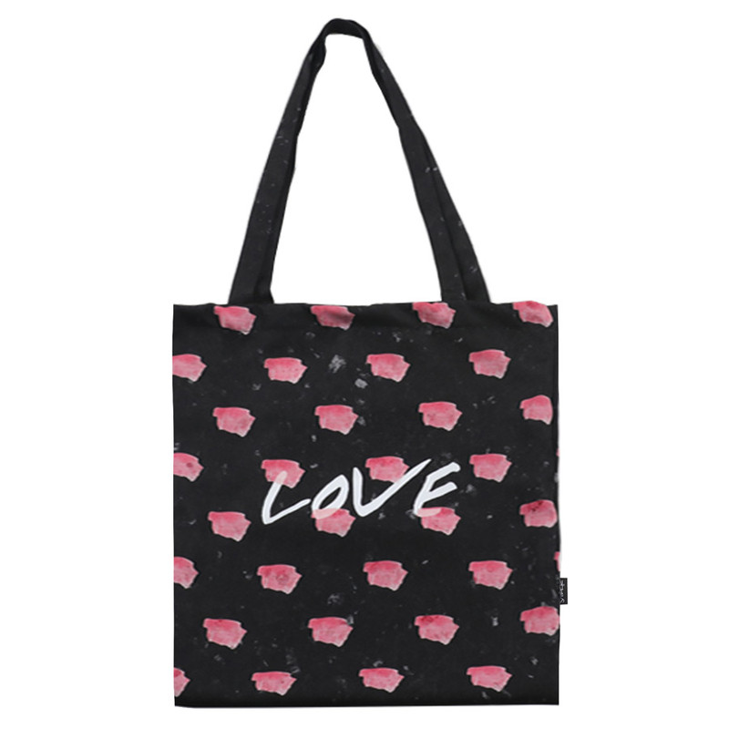 Love Polyester Oxford shoulder tote bag