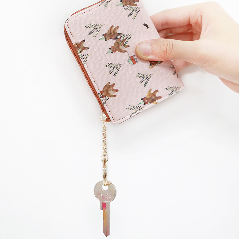 Key ring - Willow pattern half zip around card case wallet Key ring - Willow pattern half zip around card case wallet