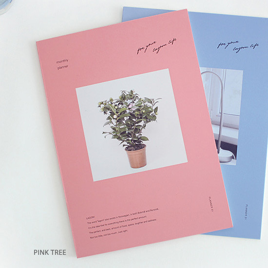 Pink tree - Lagom one month undated daily planner