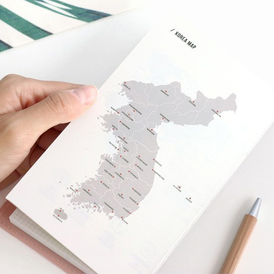 Korea map - 2018 The simple dated planner
