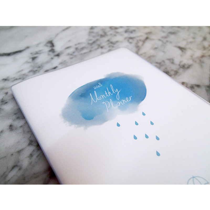 2018 Blue umbrella dated monthly planner scheduler  2018 Blue umbrella dated monthly planner scheduler