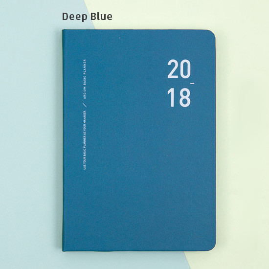 Deep blue - 2018 Basic dated weekly planner scheduler