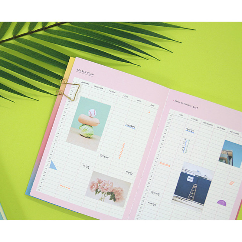 Yearly plan - Midnight summer undated weekly diary