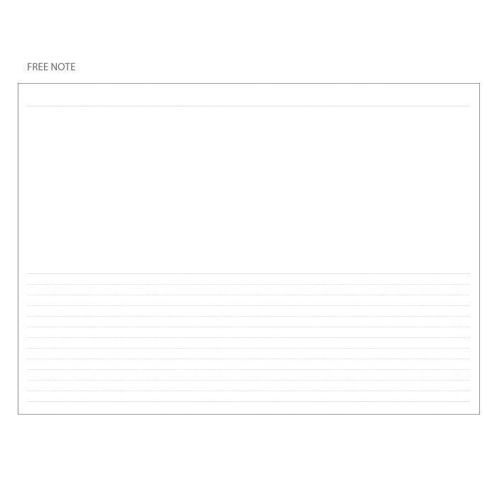 Free note - Mellow pattern undated weekly diary