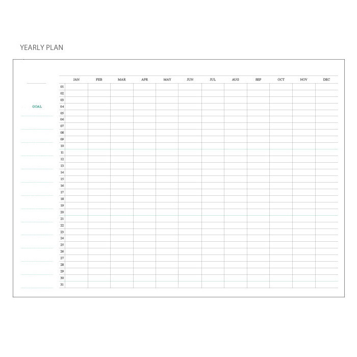 Yearly plan - Mellow pattern undated weekly diary