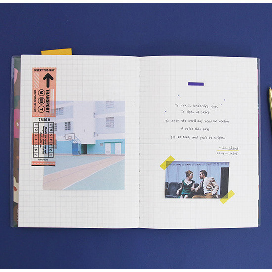 Square note - Mellow pattern undated weekly diary