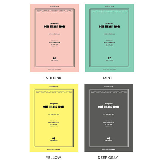 Colors of Oui mais non A5 undated weekly diary