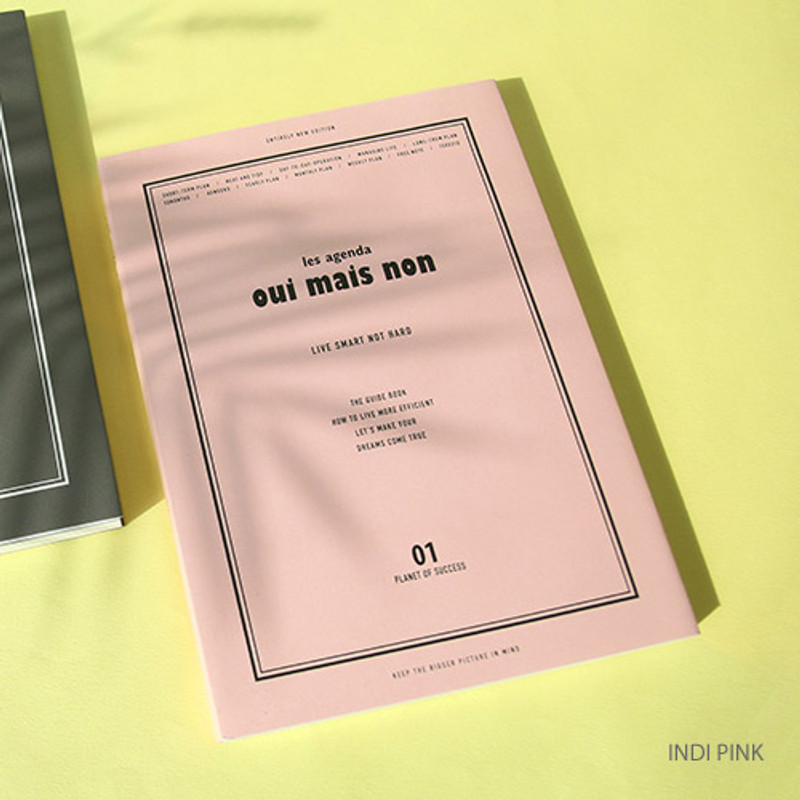 Indi pink - Oui mais non A5 undated weekly diary