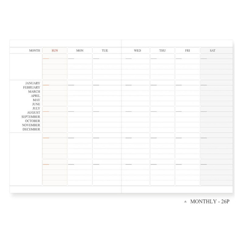 Monthly - The Basic official undated diary notebook 