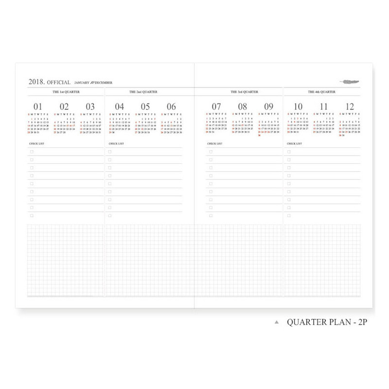 Quarter plan - The Basic official undated diary notebook 