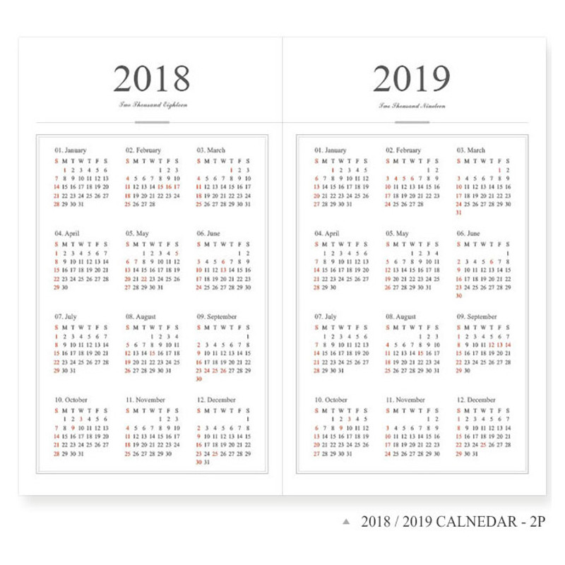 2018/2019 Calendar - The Basic official slim undated weekly diary  2018/2019 Calendar - The Basic official slim undated weekly diary
