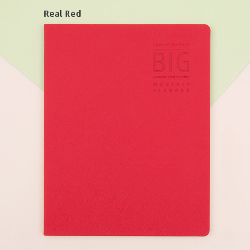 Real red - 2018 Premium big dated monthly planer Real red - 2018 Premium big dated monthly planer