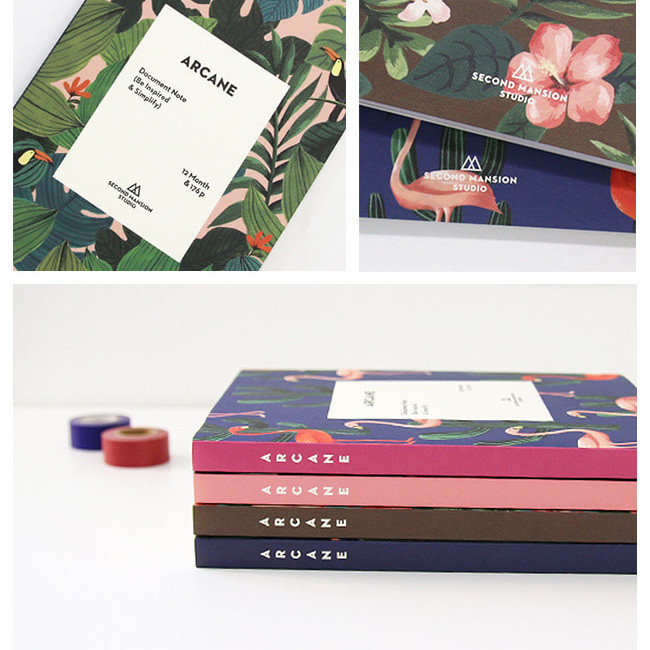 Detail of Arcane undated weekly diary scheduler