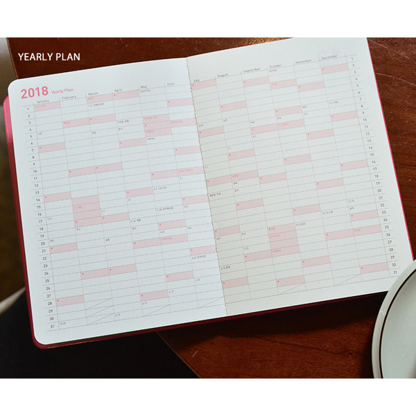 Yearly plan - 2018 One fine day dated weekly medium diary