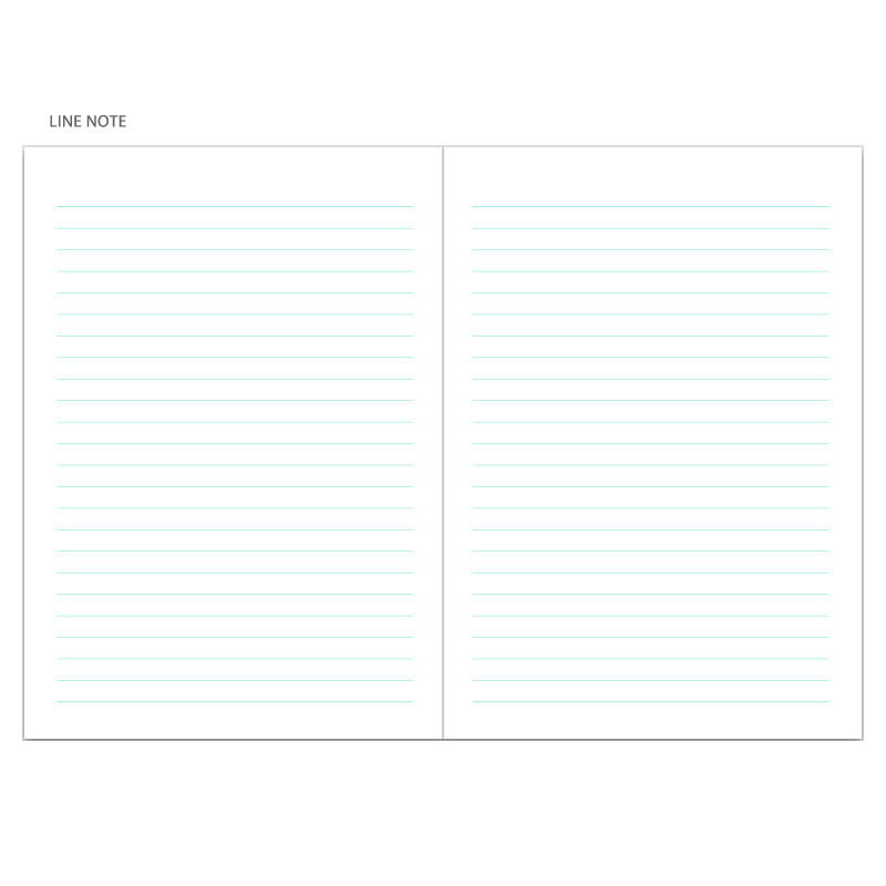 Line note - Chill out undated weekly planner