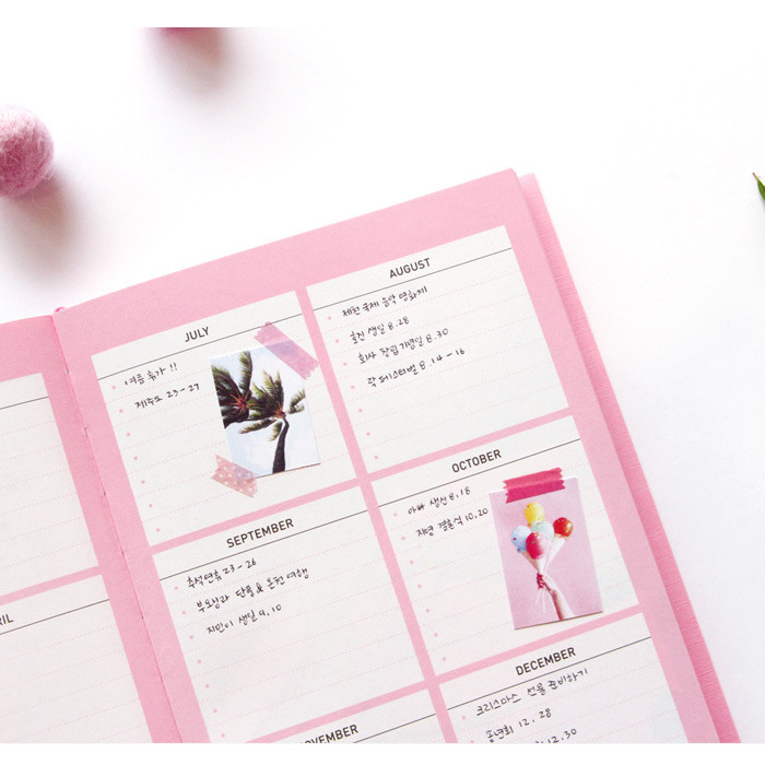 Yearly plan - Chill out undated weekly planner