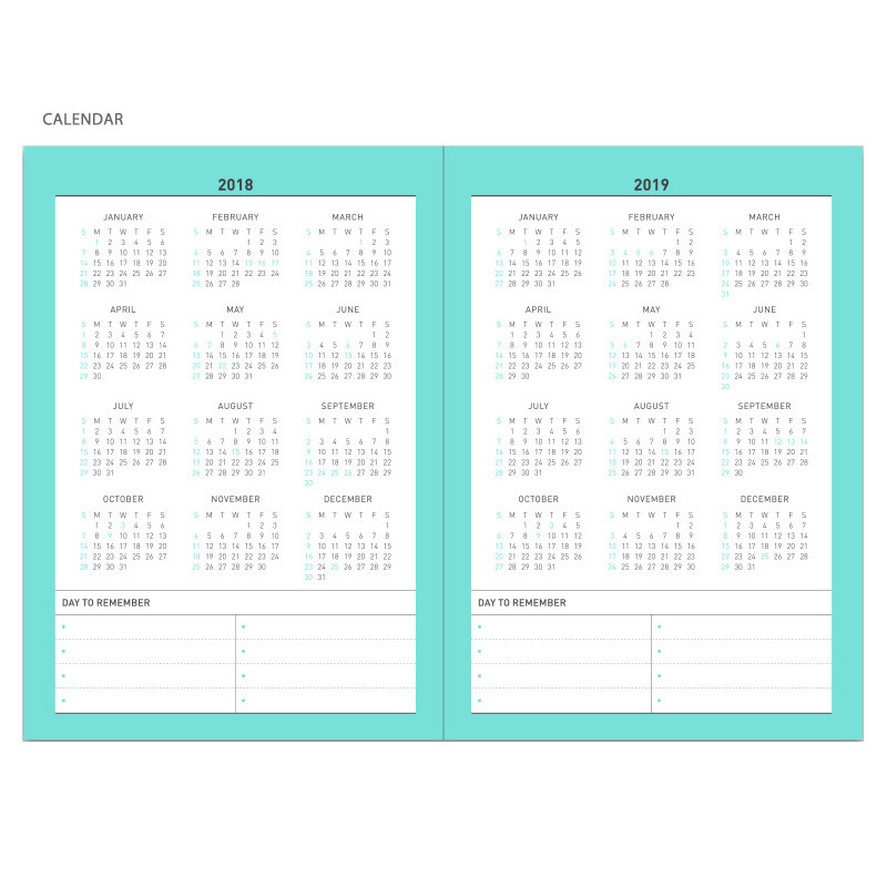 Calendar - Chill out undated weekly planner