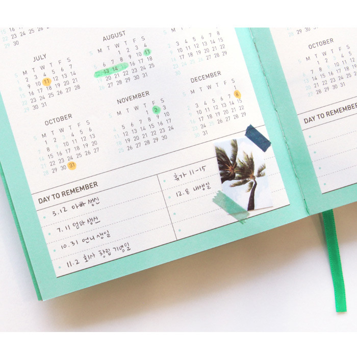 2018-2019 Calendar - Chill out undated weekly planner