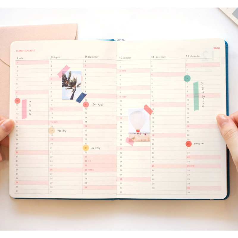 Yearly plan - 2018 Essay B6 dated weekly diary