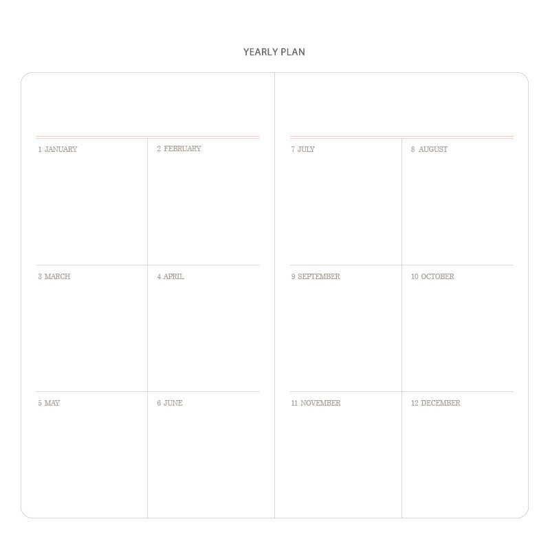 Yearly plan - 2018 Moment small undated daily diary