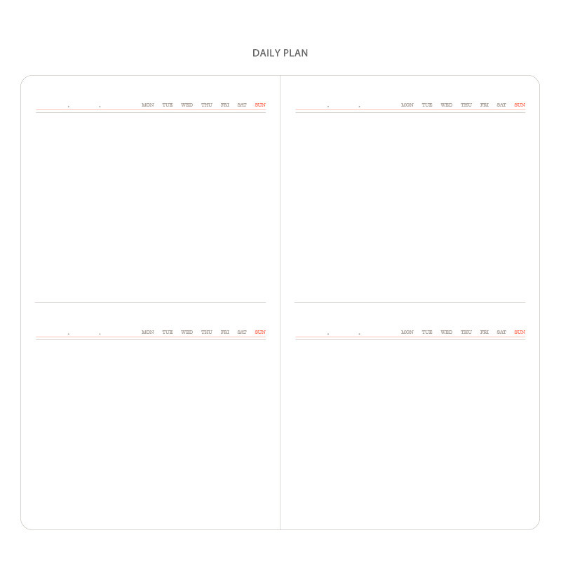 Daily plan - 2018 Moment small undated daily diary