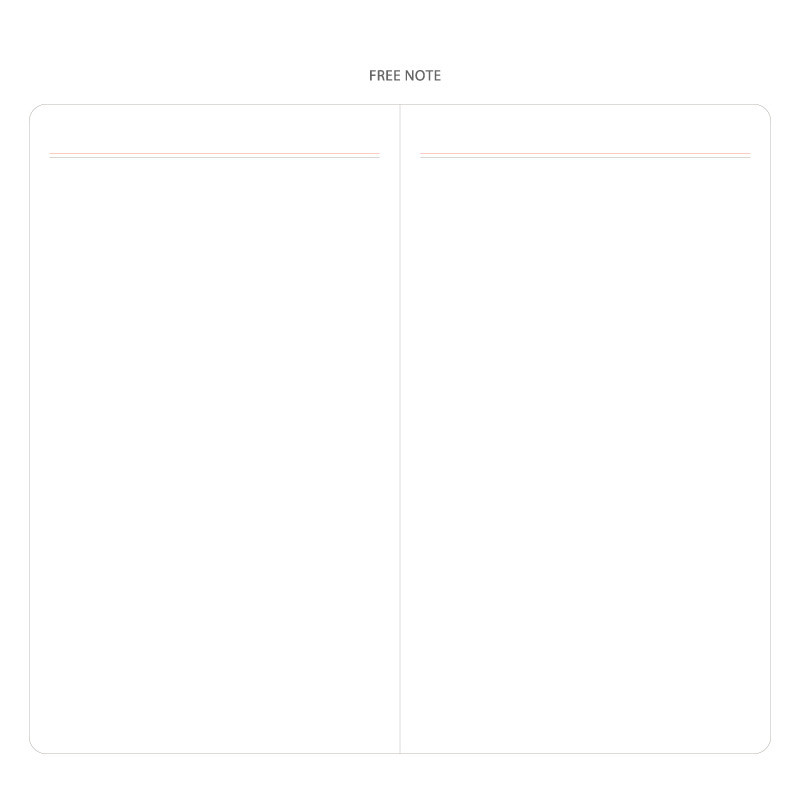 Free note - 2018 Moment small undated daily diary