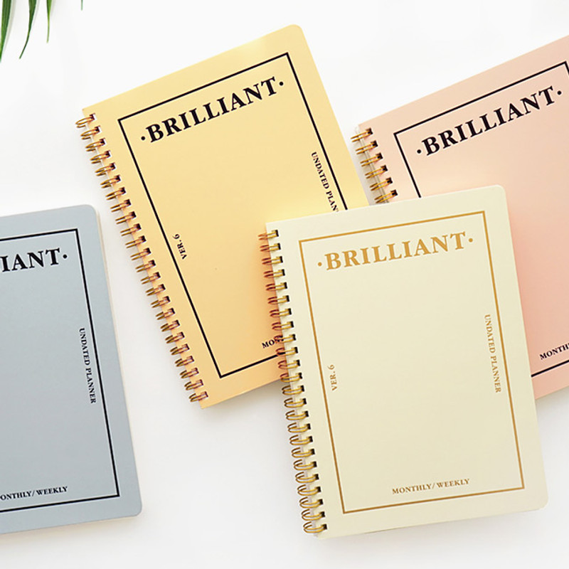 Brilliant spiral undated weekly diary scheduler Brilliant spiral undated weekly diary scheduler