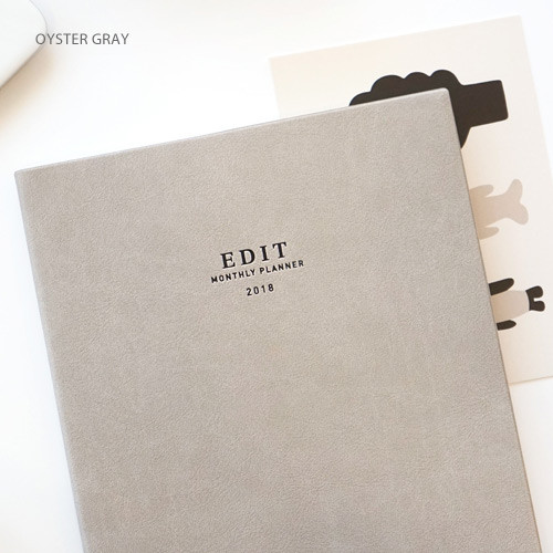 Oyster gray - 2018 Edit B5 dated monthly planner