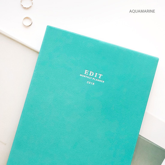 Aquamarine - 2018 Edit B5 dated monthly planner