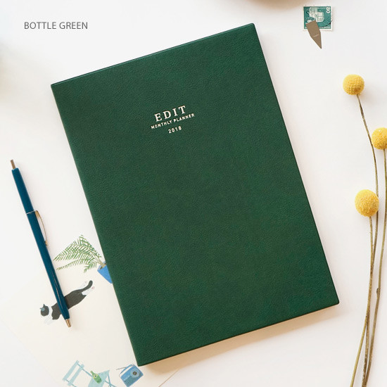 Bottle green - 2018 Edit B5 dated monthly planner