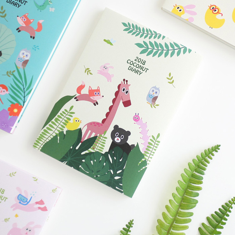 2018 Coconut dated weekly diary scheduler 2018 Coconut dated weekly diary scheduler