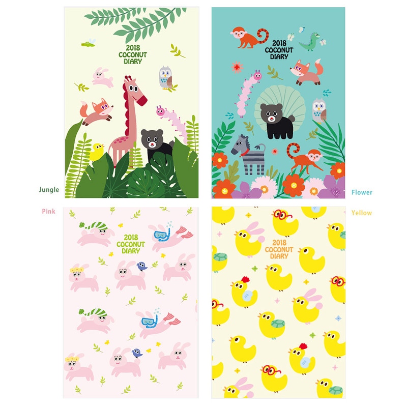 Option of 2018 Coconut dated weekly diary scheduler Option of 2018 Coconut dated weekly diary scheduler