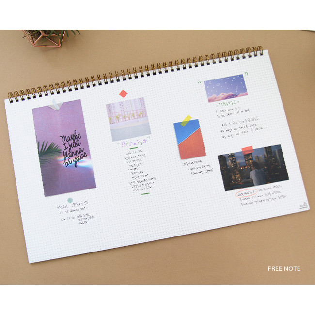 Free note - 2018 Arcane desk dated monthly planner