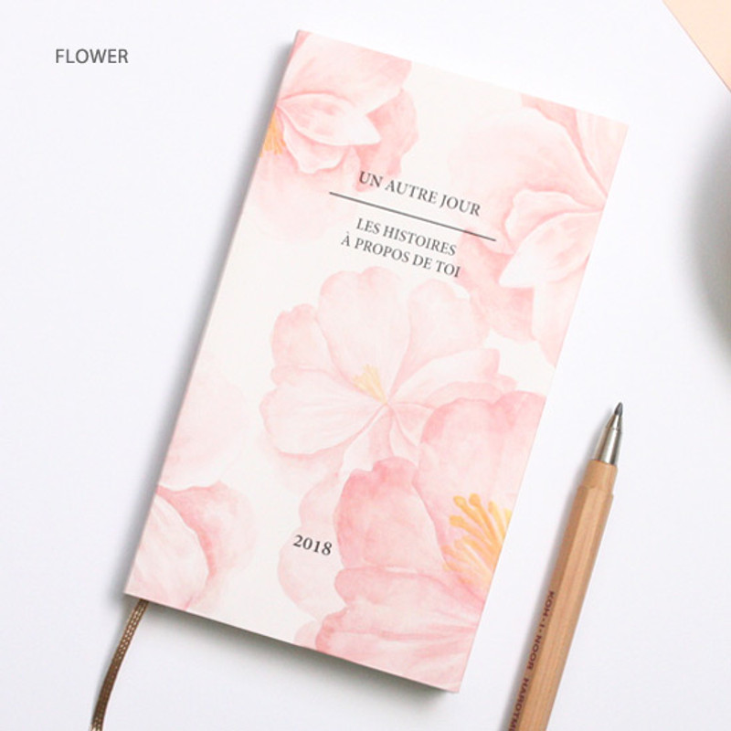Flower - 2018 Un autre jour dated weekly planner Flower - 2018 Un autre jour dated weekly planner