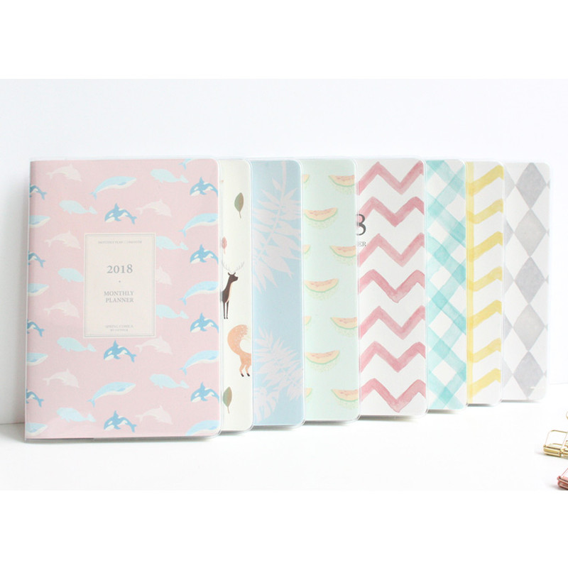2018 Spring come pattern dated monthly planner