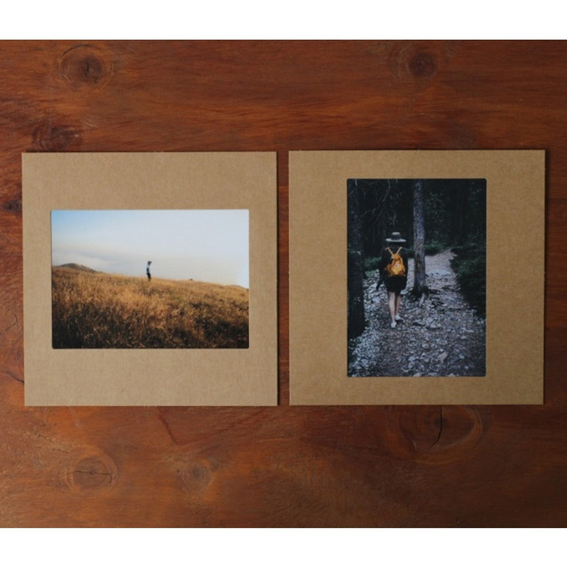 Square 4X6 kraft paper photo frame set o