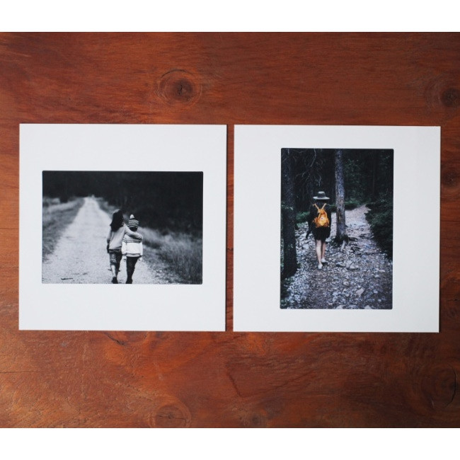 Square 4X6 White paper photo frame set