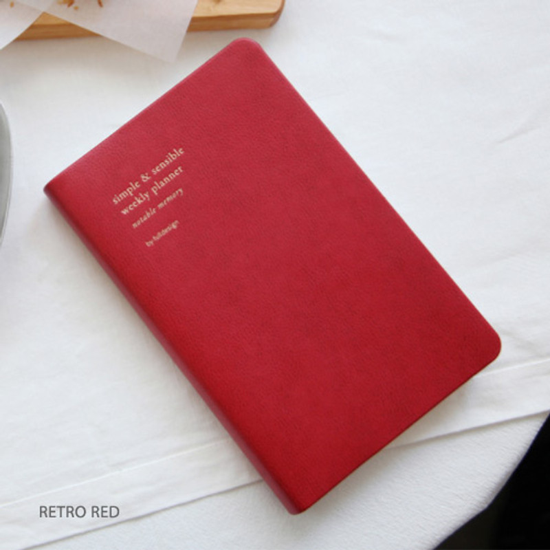 Retro red - 2018 Notable memory medium dated weekly planner Retro red - 2018 Notable memory medium dated weekly planner