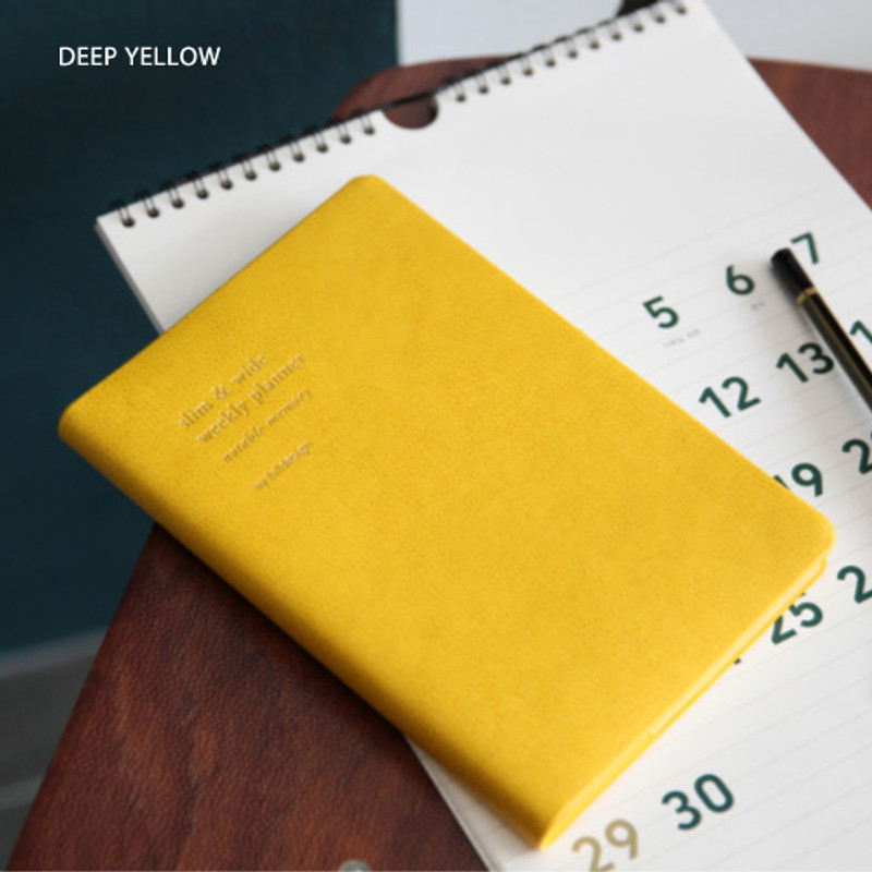 Deep yellow - 2018 Notable memory slim small dated weekly planner Deep yellow - 2018 Notable memory slim small dated weekly planner