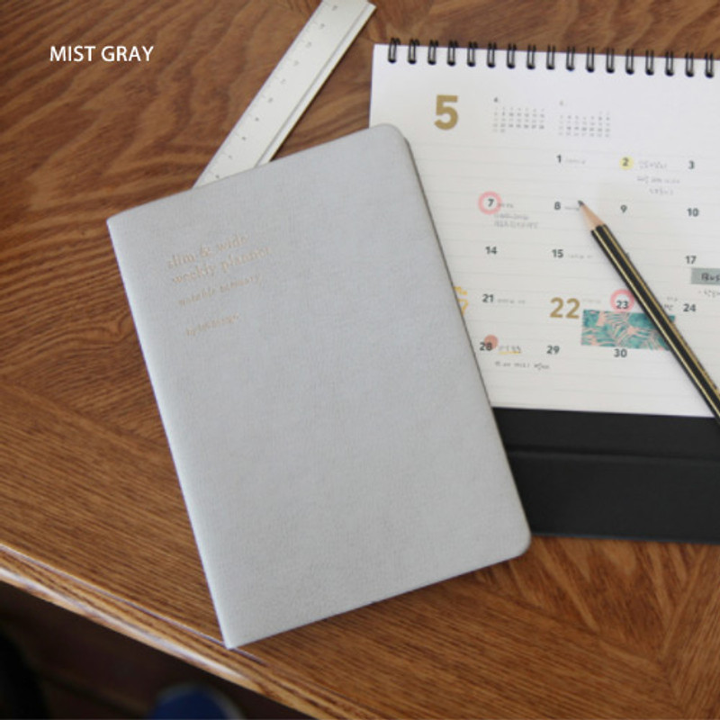 Mist gray - 2018 Notable memory slim small dated weekly planner Mist gray - 2018 Notable memory slim small dated weekly planner