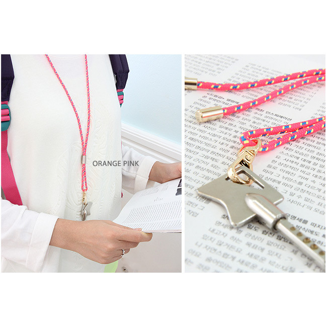 Orange pink - Day N zoo light bold neck strap